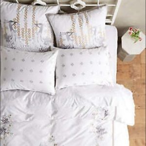 Anthropologie footpath duvet and euro sham